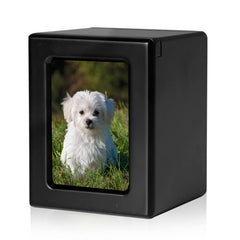 PCS PET CREMATORY SUPPLIES urne face avant avec cadre photo, permet hommage discret