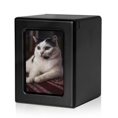 PCS PET CREMATORY SUPPLIES urne face avant avec cadre photo, rend hommage discret