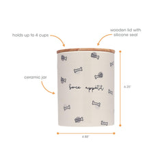 Pearhead intérieur montrant capacité 4 tasses pour friandises