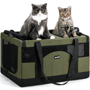 Pecute vue avant du transporteur vert stable et sécurisé
