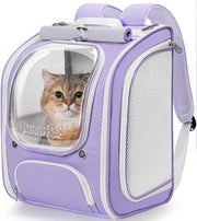 Pecute sac à dos face violet clair montrant ouverture et sécurité