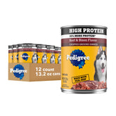 Pedigree boîte face avant montrant la recette Boeuf & Bison et l'appétence immédiate