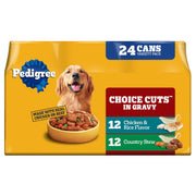 Pedigree boîte face poulet montrant l’emballage pratique et attrayant