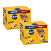 Pedigree sachet devant paquet montrant l'emballage et la praticité
