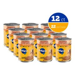 Pedigree boîte ouverte révélant pâtée humide au poulet, appétissante pour chien