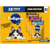 Pedigree sachet avant du pack et portion pratique