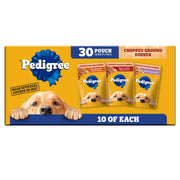 Pedigree sachet face avant montrant l'emballage et praticité
