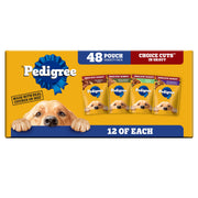 Pedigree pochette face montrant emballage pratique pour portion contrôle