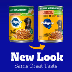 Pedigree texture juteuse mettant en valeur la faible teneur en gras et la saveur