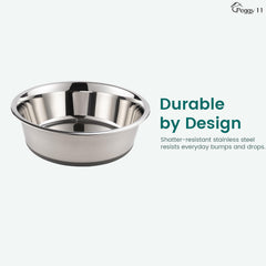 PEGGY11 gamelle gros plan sur bord en acier inoxydable durable
