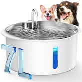 PEKTACO fontaine face montrant le bac en inox pour une eau durable