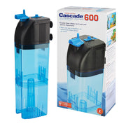 Penn-Plax vue avant du Cascade 600 montrant boîtier compact et débit réglable