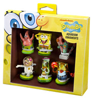 Penn-Plax vue avant du lot SpongeBob avec six figurines, personnalisation instantanée