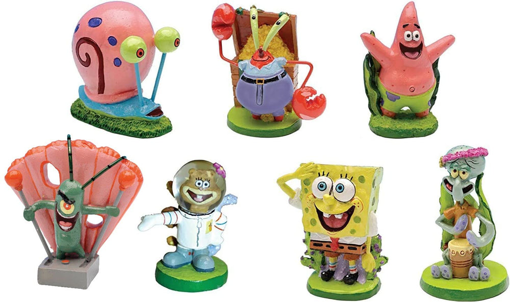 Penn-Plax visage SpongeBob en résine montrant couleurs vives et résistance