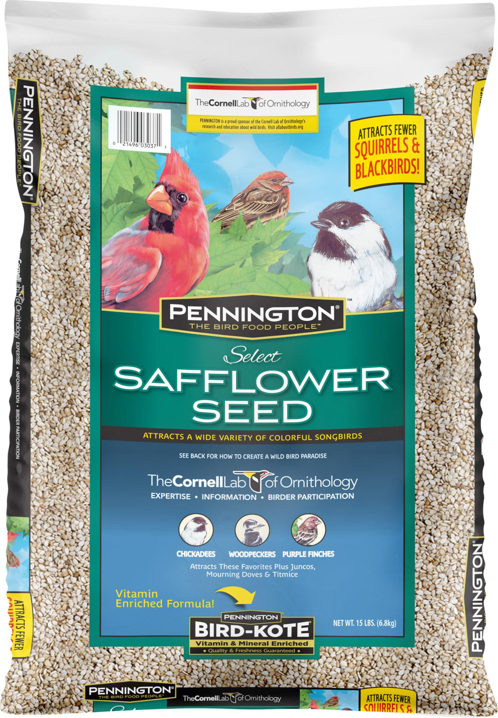 Pennington sac 15 lb face avant montrant emballage durable et capacité