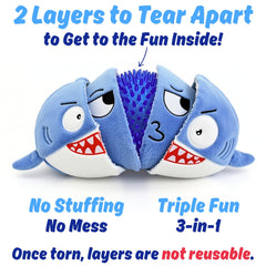 PeppyPawz Sharky vue frontale du jouet soulignant la durabilité