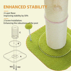 PEQULTI poteau sisal épais 5,5in pour griffades durables