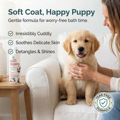 PET CARE Sciences étiquette en gros plan montrant ingrédients pour peau sensible bénéfice transparence