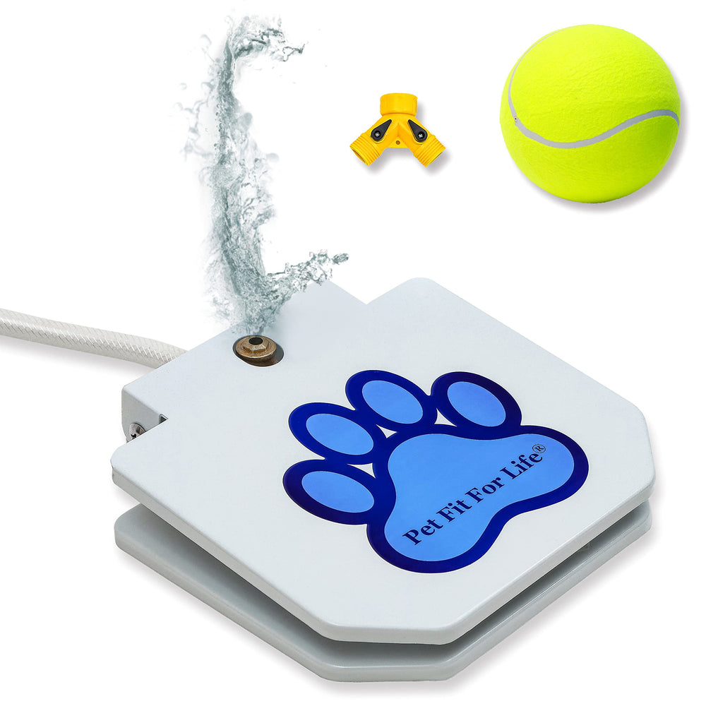 Pet Fit For Life fontaine-pédale face frontale montrant l'installation et le design fonctionnel