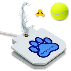 Pet Fit For Life fontaine-pédale face frontale montrant l'installation et le design fonctionnel