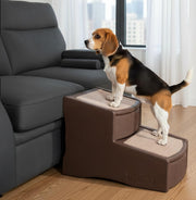 Pet Gear Easy Step II vue de face couleur Coffee Bean pour accès sûr au canapé