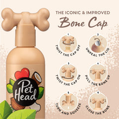 Pet Head application sur chien en bain pour calmer la peau