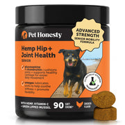 Pet Honesty boîte devant montrant 90 pastilles pour mobilité améliorée