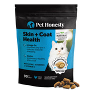 Pet Honesty emballage avant montrant bénéfice peau et pelage