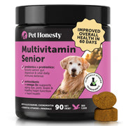 Pet Honesty emballage avant montrant 90 masticables et bénéfice global