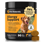 Pet Honesty emballage avant montrant le format 90 comprimés et bénéfice confort