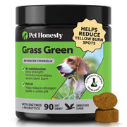 Pet Honesty emballage avant montrant le pot et la quantité pour une protection du gazon