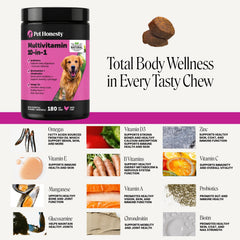Pet Honesty comprimé dans la main pour échelle et portion pratique