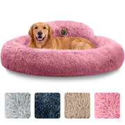 PET JETT lit donut rose vu de face offrant confort moelleux
