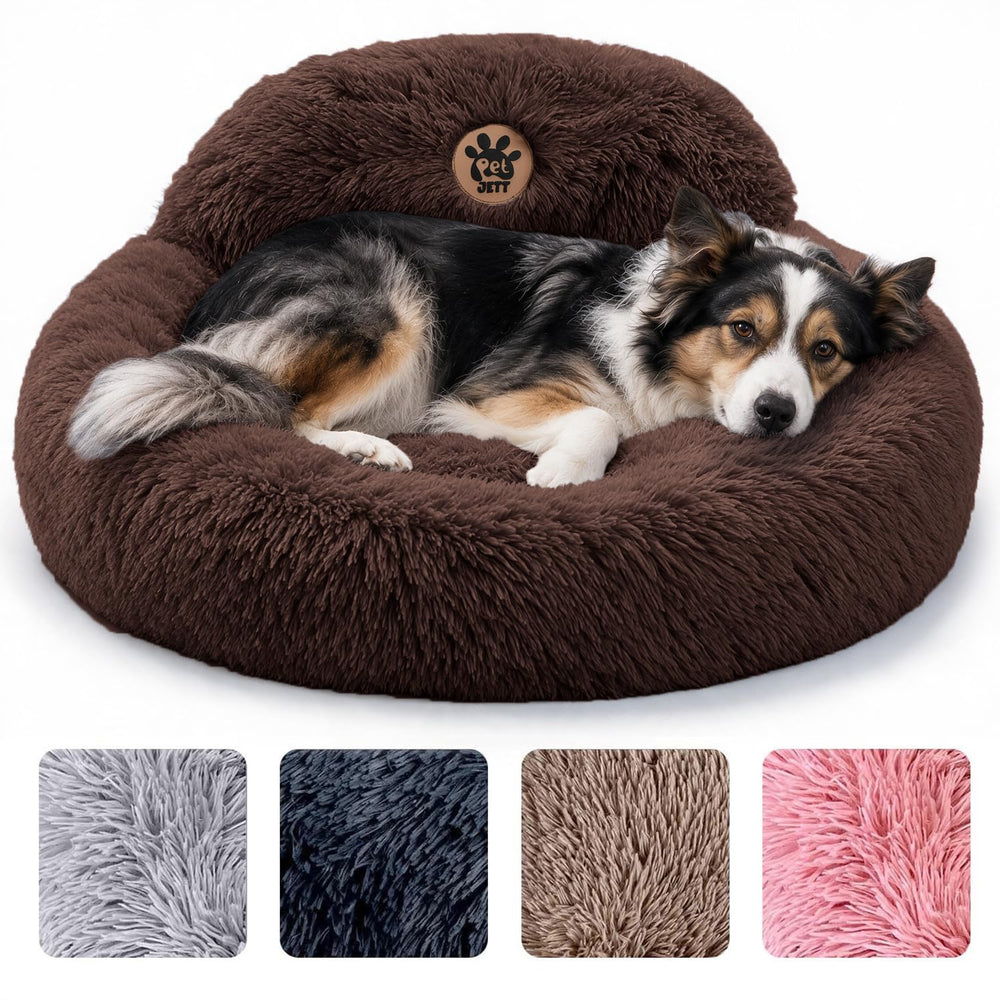 PET JETT lit rond face montrant confort et design apaisant