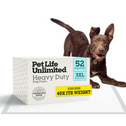 Pet Life Unlimited emballage frontal montrant 52 tapis, protection pratique