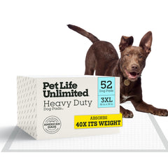 Pet Life Unlimited emballage frontal montrant 52 tapis, protection pratique