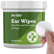 Pet MD emballage avant montrant 100 lingettes, praticité et sécurité