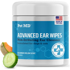 Pet MD emballage avant montrant 100 lingettes, pratique pour stocker