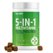 Pet MD emballage avant montrant 120 masticables pour soin global