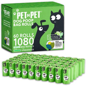 Pet N Pet emballage avant montrant le lot de 60 rouleaux et le nombre 1080