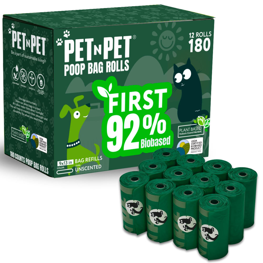 PET N PET emballage avant montrant 180 sacs, pratique et compact