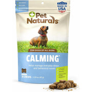 Pet Naturals boîte avant montrant les Calming Chews et bénéfice apaisant