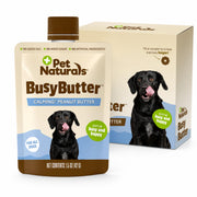 Pet Naturals emballage frontal montrant sachets pratiques et bénéfice calmant