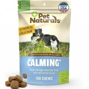 Pet Naturals emballage avant montrant le pot et bénéfice apaisant