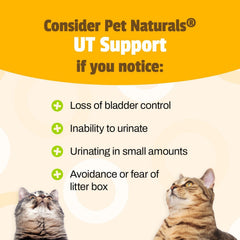 Pet Naturals étiquette lisible listant cranberry et autres ingrédients bénéfiques