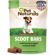 Pet Naturals emballage Scoot Bars devant, montre praticité et dosage