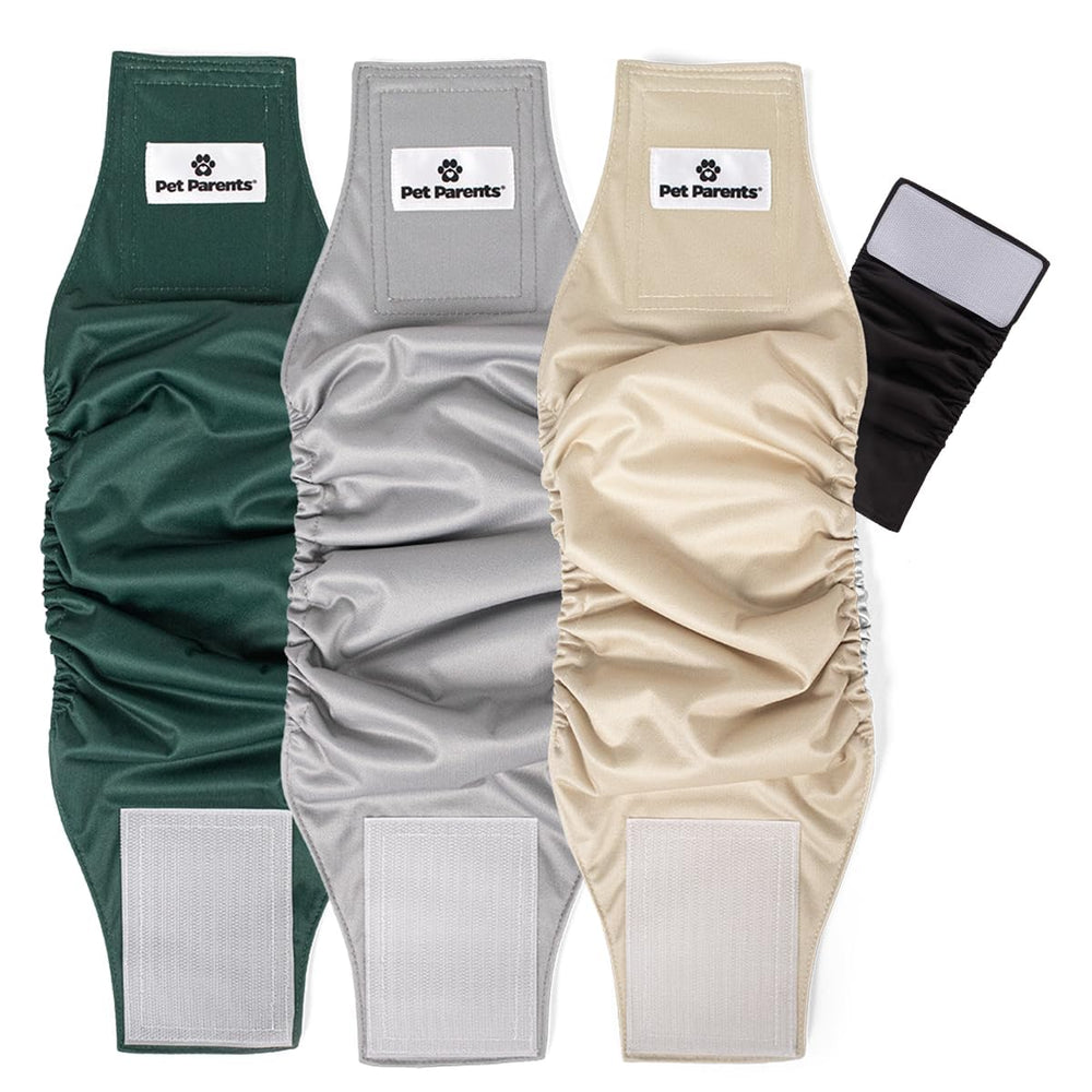 Pet Parents vue avant du pack montrant les trois couleurs et rangement pratique