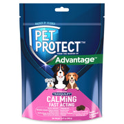 Pet Protect emballage avant montrant la boîte et bénéfice apaisant rapide