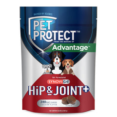 Pet Protect emballage avant montrant 240 bouchées et praticité
