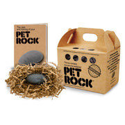 Pet Rock vue de face dans sa caisse, Pet Rock prêt à offrir